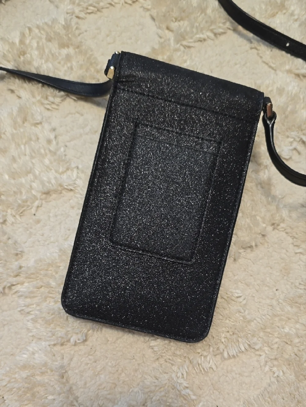 kate spade Black Glitter Crossbody Phone Pouch - Picture 3 of 4
